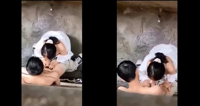 Quay lén em em học sinh bj cho bạn trai trong hẻm